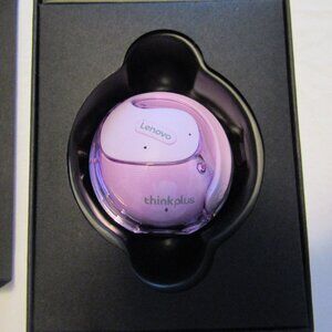 Share LENOVO Wireless Blue Tooth Headphones--Portable Battery Charger Case--BNIB